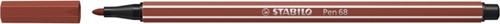 Viltstift STABILO Pen 68/75 M sienna 1 Stuk