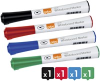 Whiteboardmarker Nobo glide rond 1mm ass 4 Stuk-2
