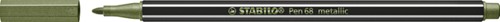 Viltstift STABILO Pen 68/843 M metallic lichtgroen 1 Stuk