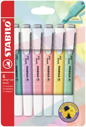 Markeerstift STABILO Swing cool 275/6 6st pa ass 6 Stuk