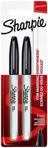 Viltstift Sharpie  F zwart 2 Stuk
