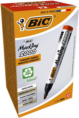 Viltstift Bic 2000 ecolutions rond L rood 1 Stuk-2