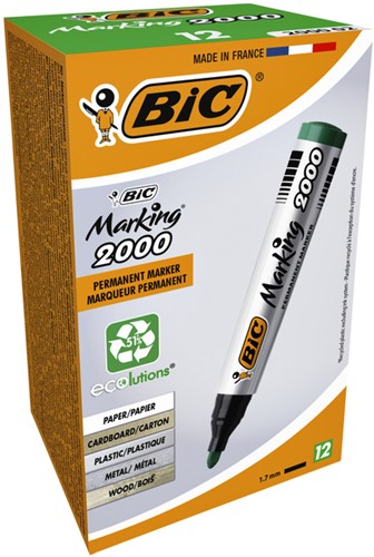 Viltstift Bic 2000 ecolutions rond L groen 1 Stuk-2