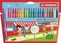 Viltstift STABILO power 280/24 24st assorti 24 Stuk