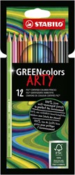 Kleurpotlood STABILO 6019 GREENcolors Arty 12st 12 Stuk