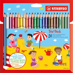 Kleurpotlood STABILO 203  Trio dik 24st assorti 24 Stuk