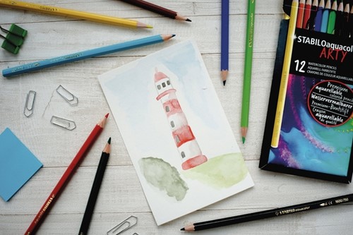 Kleurpotlood STABILO 1612 aquacolor blik 12st ass 12 Stuk-4