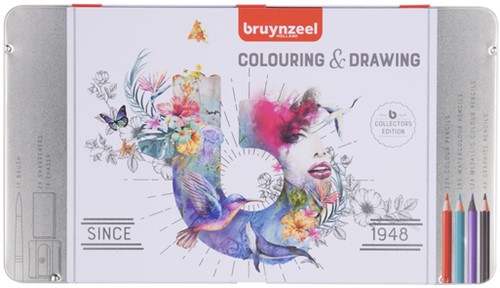 Tekenset Bruynzeel Creatives set 70 delen 70 Stuk