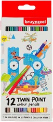 Kleurpotlood Bruynzeel Kids Twin Point 12 kleuren 12 Stuk