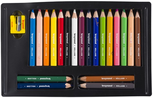 Kleurpotlood Bruynzeel Kids Thick Short 20 kleuren 20 Stuk-2