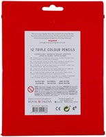 Kleurpotlood Bruynzeel Kids Triple set 12 kleuren 12 Stuk-3