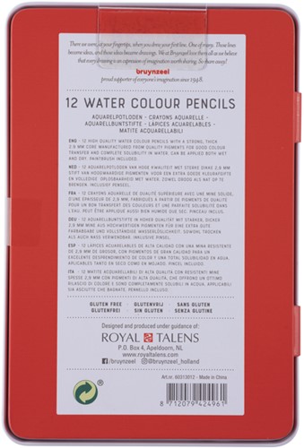 Aquarelpotlood Bruynzeel Expression 12 kleuren 12 Stuk-3