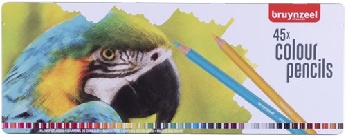 Kleurpotloden Bruynzeel papegaai blik 45st ass 45 Stuk