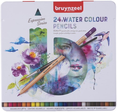 Aquarelpotlood Bruynzeel Expression 24 kleuren 24 Stuk