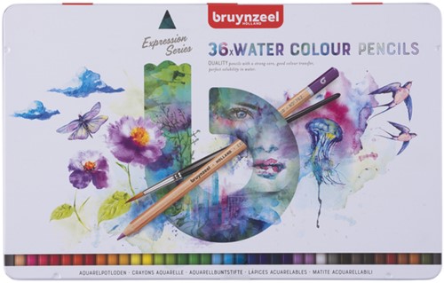 Aquarelpotlood Bruynzeel Expression 36 kleuren 36 Stuk