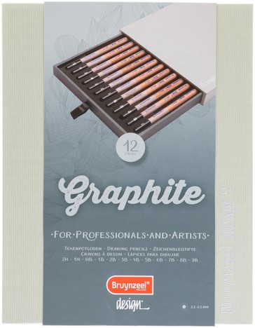 Grafietpotlood Bruynzeel Design set 12 hardheden 12 Stuk