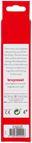 Potlood Bruynzeel 1705K Burotek HB met gum 1 Stuk-3