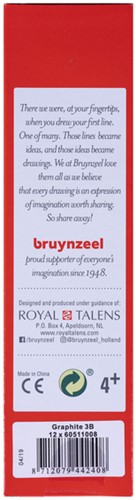 Grafietpotlood Bruynzeel Burotek 3B set 12 stuks 1 Stuk-3