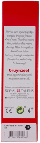 Grafietpotlood Bruynzeel Burotek H set 12 stuks 1 Stuk-3