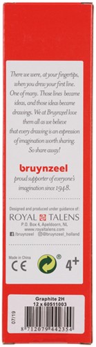 Grafietpotlood Bruynzeel Burotek 2H set 12 stuks 1 Stuk-3