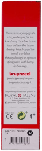 Grafietpotlood Bruynzeel Burotek 3H grijs 1 Stuk-3