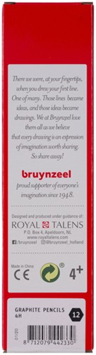 Grafietpotlood Bruynzeel Burotek 4H set 12 stuks 1 Stuk-3