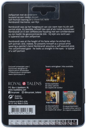 Grafietpotlood Bruynzeel Rijksmuseum Rembrandt 12s 12 Stuk-3