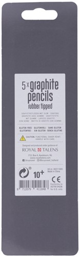 Potlood Bruynzeel Teens HB met gum 5 stuks 5 Stuk-3