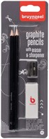 Potl Bruynzeel Teens HB gum puntenslijper cng 2st 2 Stuk