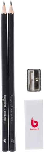 Grafietpotlood Bruynzeel Teens HB set 4 delen 2 Stuk-2