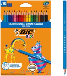 Kleurpotlood BicKids Evolution ecolutions ass 18 Stuk