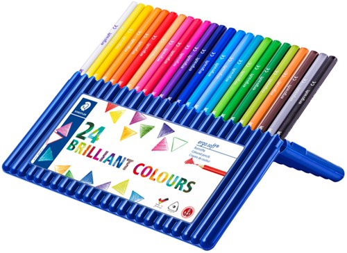Kleurpotloden Staedtler ergosoft abs 3kantig 24 Stuk