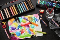 Kleurpotlood STABILO 880 woody 3 in 1 Arty 6st 6 Stuk-1