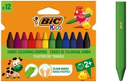 Kleurkrijt BicKids 857  Plastidecor assorti 12 Stuk