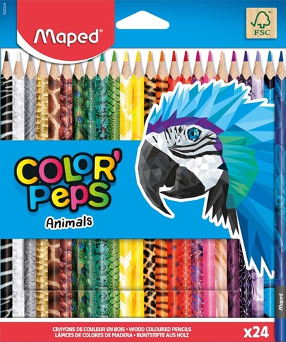 Kleurpotlood Maped ColorPeps Animals 24 kleuren 24 Stuk