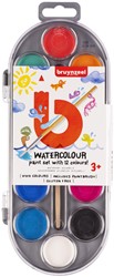 Waterverfset Bruynzeel Kids penseel 12 napjes ass 1 Stuk