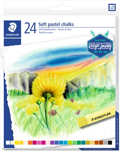 Pastelkrijt Staedtler karat zacht ass 24 Stuk