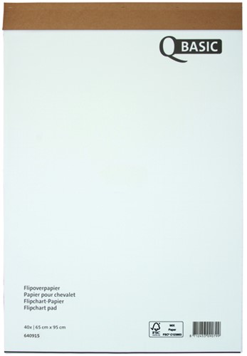 Flipoverpap Qbasic 65x95cm blanco/ruit 74gr 1 Stuk