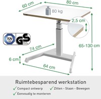 Zit-Sta bureau Leitz Ergo elektrisch compact 1 Stuk-3