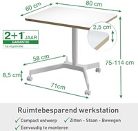 Zit-Sta bureau Leitz Ergo compact 1 Stuk-2