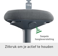Actieve zitkruk Leitz Ergo met gasveer 1 Stuk-14