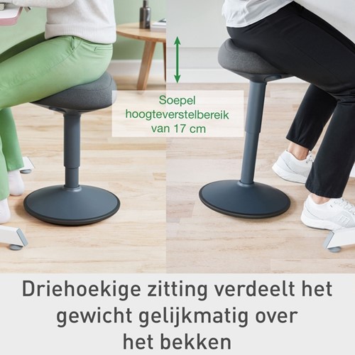 Actieve zitkruk Leitz Ergo met gasveer 1 Stuk-9