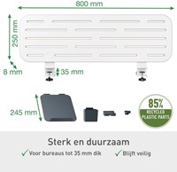 Bureau ophangbord Leitz Ergo met laptophouder 1 Stuk-2