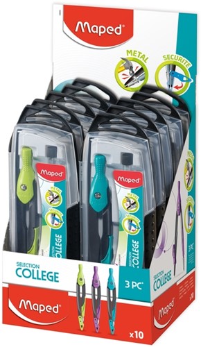 Passer Maped Metal Open 3delig 10 stuks assorti 1 Stuk