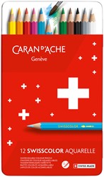 Kleurpotl Caran d Ache swisscolor aquarel 12st ass 12 Stuk