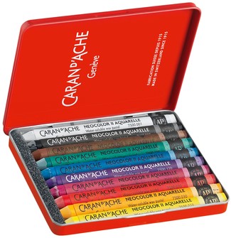 Waskrijt Caran d Ache neocolor II 10st ass 10 Stuk-2