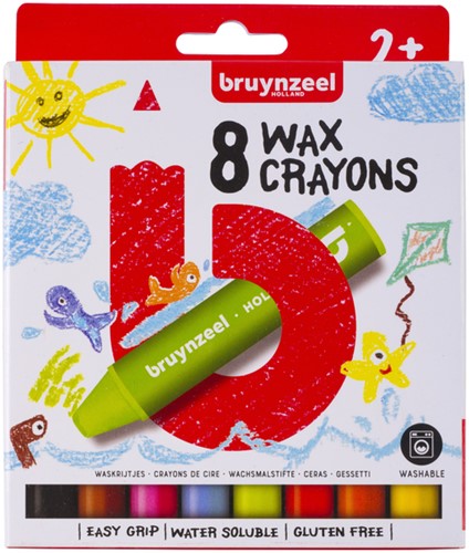 Waskrijt Bruynzeel Kids Pocoyo 8st assorti 8 Stuk
