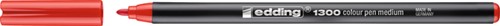 Fineliner edding 1300 M rood 1 Stuk