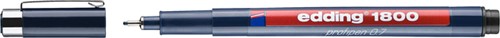 Fineliner edding 1800 0.7mm zwart 1 Stuk