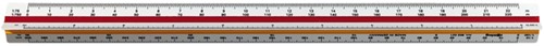 Reductieschaalstok rOtring  3kntig architect 30cm 1 Stuk